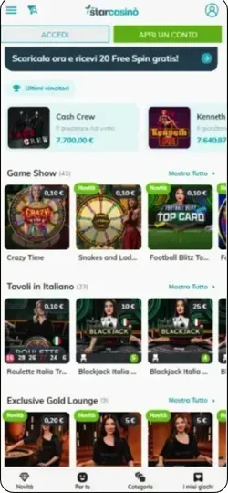 Download StarCasino Italia